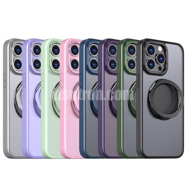 Cmxelcs 360 Degree Rotating Gear Bracket Magnetic Suction Phone Case for iphone 16