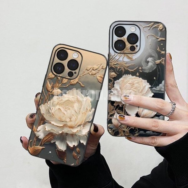 Cmxelcs The Retro Golden Lotus Phone Case for iphone 16 pro max - Image 5