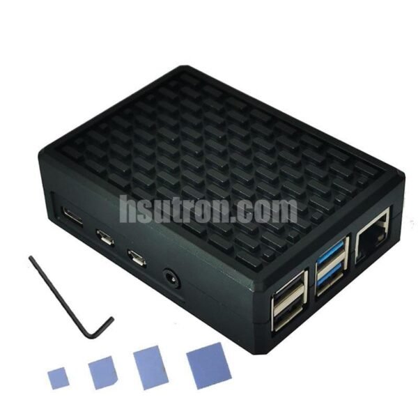 Cmxelcs Aluminum Alloy Case for Raspberry Pi 4 5 Black Color